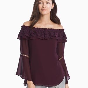 White House Black Market Off the Shoulder Blouse